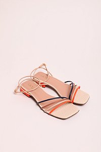 Rasteira Tiras Laranja 16