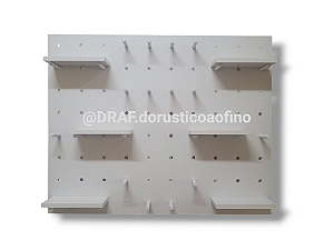 Painel Pegboard em Pinus 80x100cm  com Acabamento Pintado