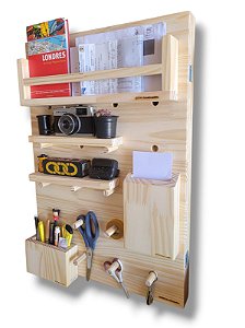 Quadro Para Caixa De Luz Pegboard 40x60cm e Acessórios.
