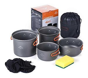 Kit de Panelas Para Camping Naturehike Mountain Cook 4 Peças