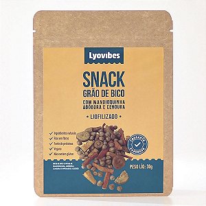 Comida Liofilizada Snack de Grão de Bico Mandioquinha Abóbora e Cenoura Lyovibes