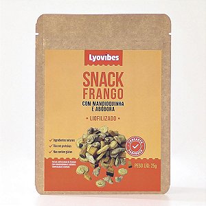 Comida Liofilizada Snack de Frango Mandioquinha e Abóbora Lyovibes