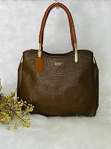 Bolsa Feminina em Couro Sintético Texturizado – Elegância e Sofisticação Clássica