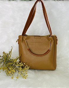 Bolsa Feminina Tote com Alça Metálica – Design Sofisticado e Versátil