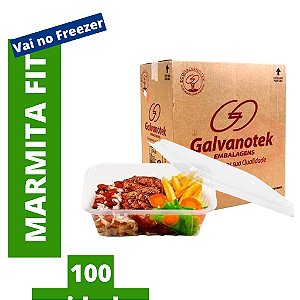 Marmita com Tampa para Freezer e Microondas 500 ml G306 - Galvanotek