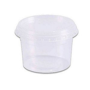 Pote Redondo para Bolo com Tampa 200ml com 24 un PRAFESTA