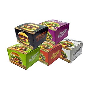 Embalagem Caixa Para Hamburguer H2 - 40 Unidades