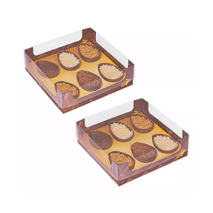 CAIXA ENCANTO KIDS (6X50G) DUPLA FACE - PASCOA ELEGANCE - PCT C/ 5 UNID