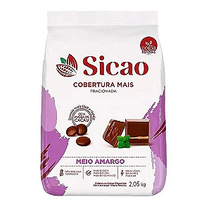 Gotas Cobertura Sicao Meio Amargo Mais 2,05kg Callebaut