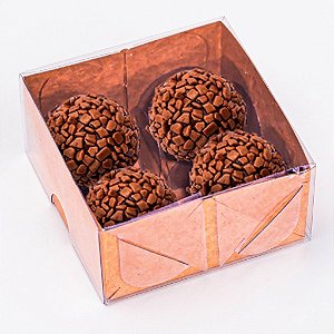 Caixa Basic Para 4 Doces Kraft 10 Unidades - IDEIA