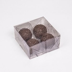 Caixa Basic Para 4 Doces Cristal 10 Unidades - IDEIA