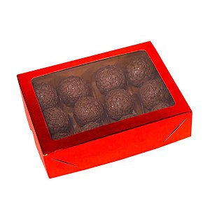 Caixa Laminada com Visor para 12 Doces 10 Unidades - IDEIA