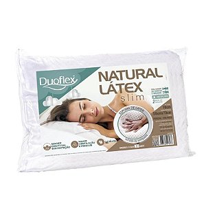 Travesseiro Natural Látex SLIM Duoflex - 50x70x10cm