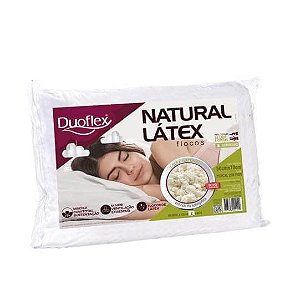 Travesseiro Natural Látex em Flocos Duoflex - 50x70cm