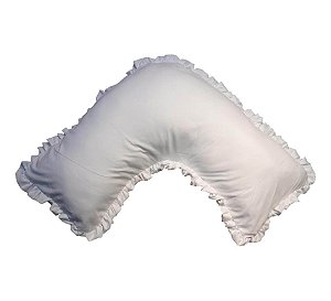 Capa Travesseiro V Adulto Branca Babado Liso