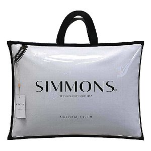 Travesseiro Simmons Natural Látex Alto, 50 x 70 x 16cm