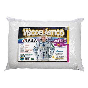 Travesseiro Nasa Original Viscoelástico Marcbrayn- 50x70x14cm