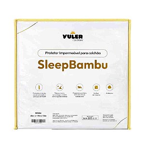 Protetor de Colchão Solteiro Impermeável Sleep Bambu 88×188 – Vuler Colchões