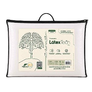 Travesseiro Látex Tech Fibrasca 14 cm – Suporte Ideal para Dormir de Lado