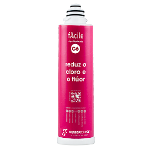 Refil Filtro Facile C6 Reduz Cloro E Flúor Hidro Filtros