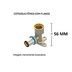 Cotovelo Fêmea Flange Água 26mmx3/4  LBP - Prensar Emmeti