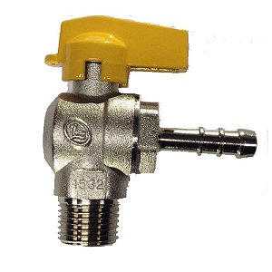 Registro Esfera Ang. 1/2 M X 3/8 BM Passagem Plena Emmeti
