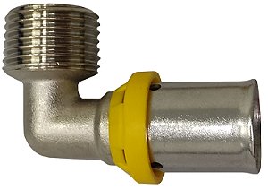 Cotovelo Macho  Prensar Gás 20MMX3/4" Multicamada Sferagas Kit com 12 unidades