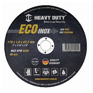 DISCO DE CORTE ECOINOX 178X1,6X22,2 - 100 Unidades