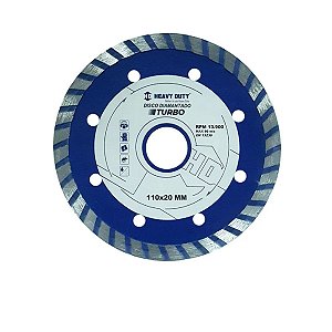DISCO DIAMANTADO 110X20 PORCELANATO TURBO - 100 Unidades