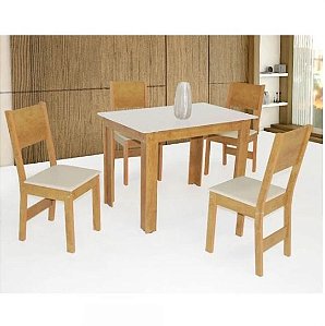 CJ MESA 4C SAO CARLOS MILENA RETANGULAR 108x68 FREIJO / OFF WHITE