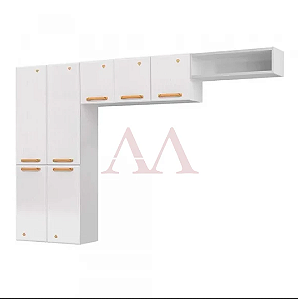 COZINHA TELASUL COMPACTA 09 7P NICHO S/VD DIAMANTE NEW SMART BRANCO 818409-01