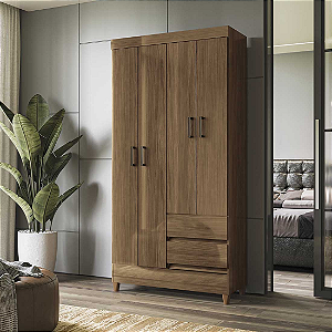 Guarda-Roupa 4 Portas Fit 4.2 com 2 Gavetas | Santos Andirá