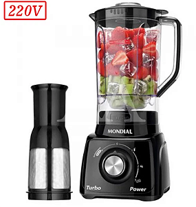 LIQUIDIFICADOR MONDIAL L-99 FB 3 VEL 220V PRETO