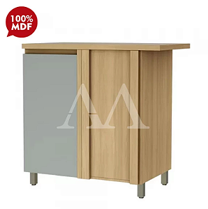 BALCAO NESHER CANTO 1P ABRIR RAINHA 92CM NATURE/VERDE 500735