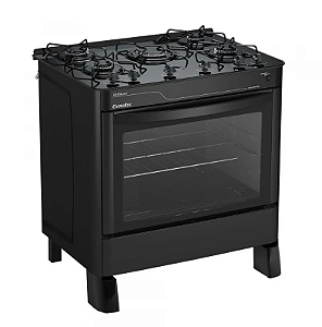FOGAO 5B ESMALTEC AGATA GLASS PRETO