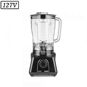 LIQUIDIFICADOR MULTILASER TURBO LQ901 900W 8 VEL 127V PRETO