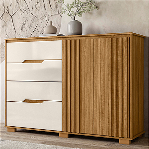 Cômoda com Sapateira Texas 4 Gavetas e 2 portas - Moval