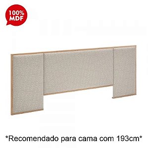 CABECEIRA DE CASAL ROBEL CONCEPT 1.93 C/2 PAINEIS LATERAIS ESTOFADA HANOVER/TEC BUCLE