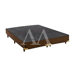 BASE BOX 96X203X30 RECONFLEX SOMIE SUEDE MARROM
