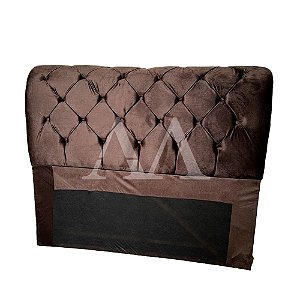 CABECEIRA DE CASAL MALU ADAGIO 1.40 MARROM VELUDO