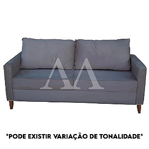 ESTOFADO MALU 3 LUGARES CHANEL GRAFITE VELUDO