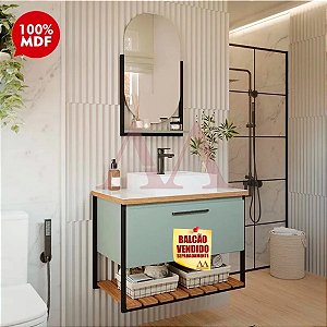 ESPELHEIRA MGM ORI METALON 44CM PISTACHE