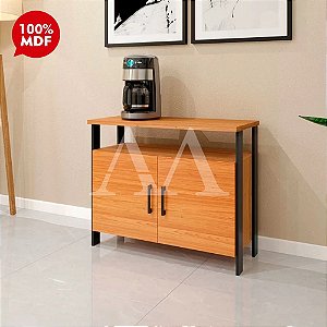 BALCAO DALLA COSTA INDUSTRIAL 2P FREIJO / PRETO