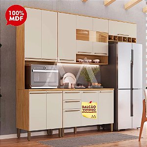 COZINHA RONIPA NAPOLI PRIME TORRE QUENTE AMENDOA/OFF WHITE