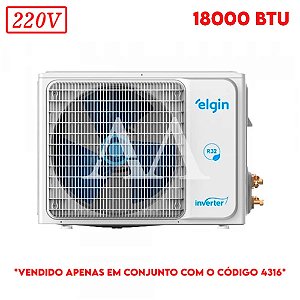 AR CONDICIONADO CONDENSADOR ELGIN SPLIT HIGH WALL ECO INVERTER II C/ WIFI 18000 BTU 220V