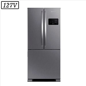 REFRIGERADOR BRASTEMP DOMEST BRO85AK FROST FREE 3 PORTAS 554L 127V INOX