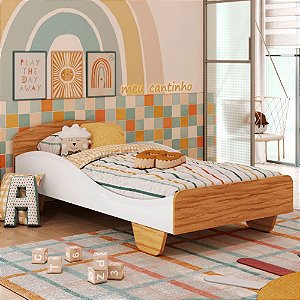 CAMA PEROBA SOL BRANCO BRILHO/AMENDOA