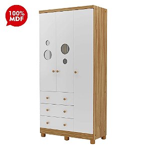 ROUPEIRO 3P. ABRIR 3G PEROBA DUDA PLUS AMENDOA/BRANCO BRILHO