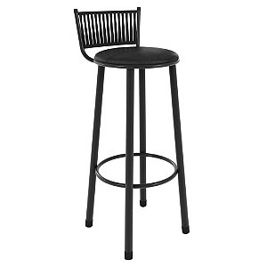 BANQUETA PAONANDA BETE NAUTICA C/CORDA PRETO FOSCO