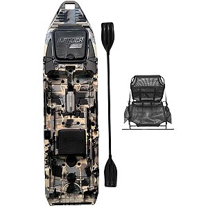 Caiaque Leader 1090 Sem Pedal - Cadeira Padrão - Milha Náutica